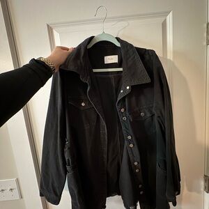 KanCan Charcoal Denim Jacket